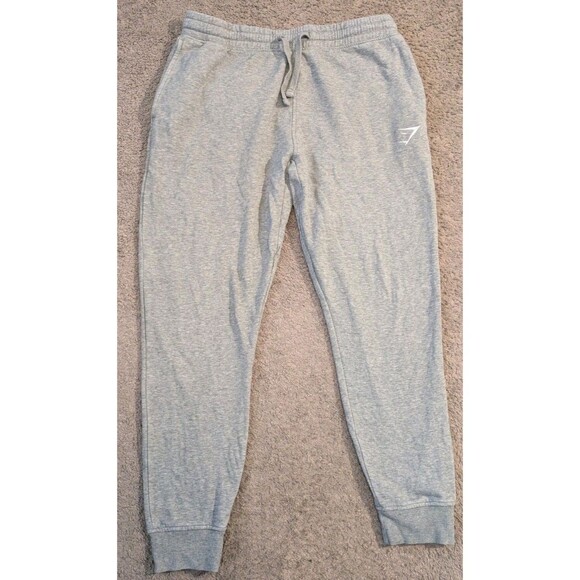 Gymshark Gray Crest Joggers Slim Fit Sweatpants GMBT3980 Men's Large - Picture 1 of 6